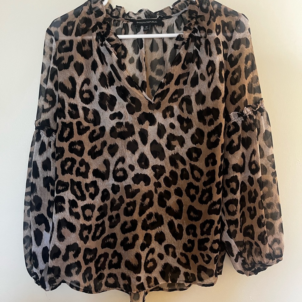 Banana Republic Animal Print Blouse